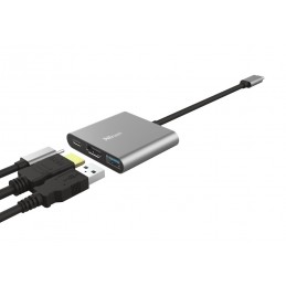 HUB  Dock Type-C 3 IN 1- 1PT USB Type-A 3.1 + 1 PT USB Type-A 2.0 HDMI 4K